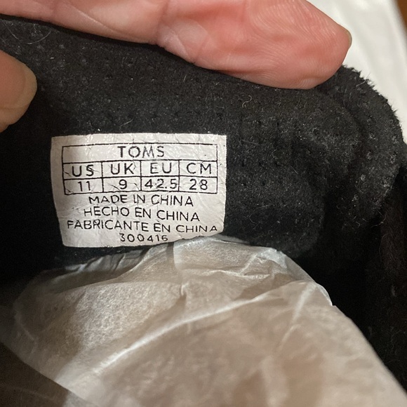 Toms Lace-Up Ankle Boots Black Size 11 - Picture 8 of 9